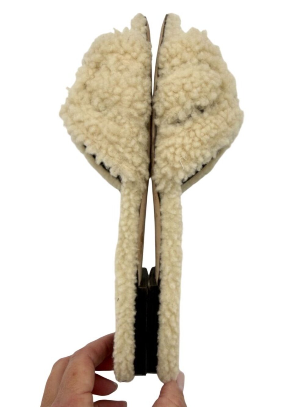 Saint Laurent shearling flat slides - Size 38.5 - Picture 4 of 7